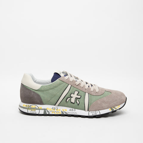 LUCY VERDE SNEAKERS UOMO IN PELLE E TESSUTO