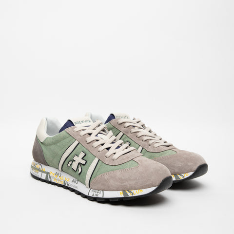 LUCY VERDE SNEAKERS UOMO IN PELLE E TESSUTO