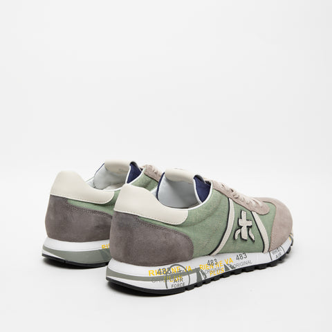 LUCY VERDE SNEAKERS UOMO IN PELLE E TESSUTO