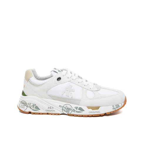 MASED BIANCO SNEAKERS DONNA IN PELLE E TESSUTO