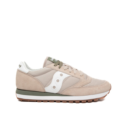 JAZZ ORIGINAL BEIGE MEN'S SNEAKERS IN LEATHER AND FABRIC