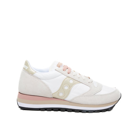 JAZZ TRIPLE BIANCO SNEAKERS DONNA IN PELLE E TESSUTO