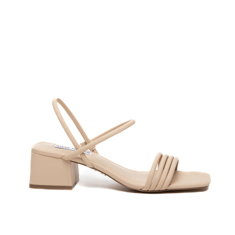 BEIGE WOMEN'S SANDAL IN IMITATION LEATHER