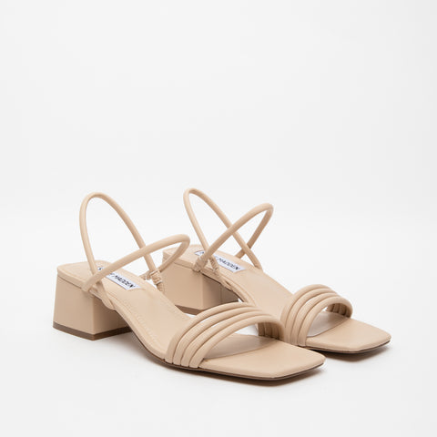 BEIGE WOMEN'S SANDAL IN IMITATION LEATHER