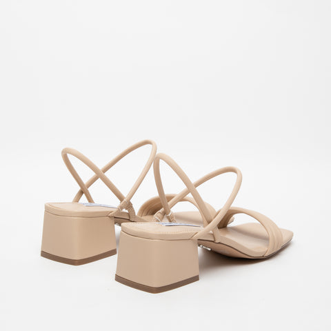 BEIGE WOMEN'S SANDAL IN IMITATION LEATHER