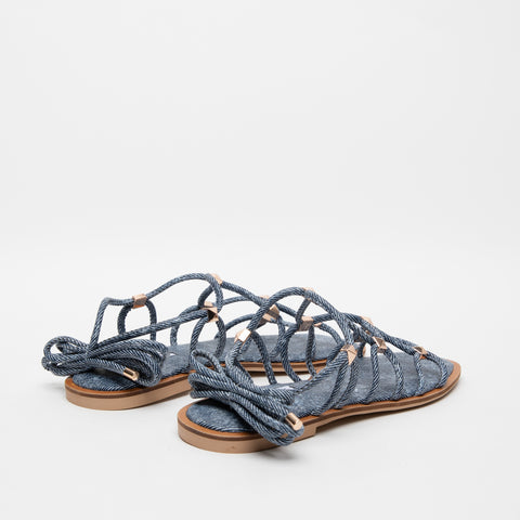 WOMEN'S BLUE SANDAL IN DENIM