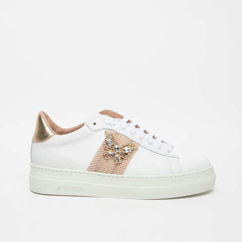 BUTTERFLY 878D BIANCO SNEAKERS DONNA IN PELLE