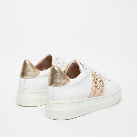 BUTTERFLY 878D BIANCO SNEAKERS DONNA IN PELLE