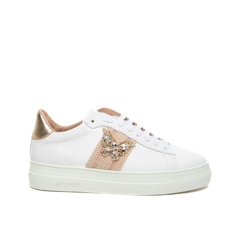 BUTTERFLY 878D BIANCO SNEAKERS DONNA IN PELLE