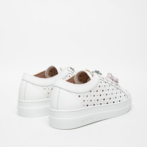 FLO 132D SNEAKERS DONNA BIANCO IN PELLE