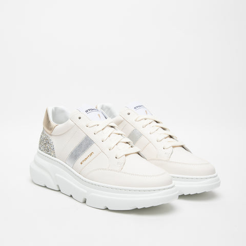 GIN 449 BEIGE SNEAKERS DONNA IN PELLE