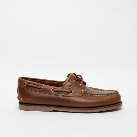 CLASSIC BOAT BROWN MEN'S LEATHER MOCCASIN