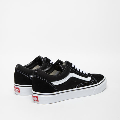 OLD SKOOL BLACK/WHITE UNISEX SNEAKERS IN FABRIC WITH LEATHER INSERTS