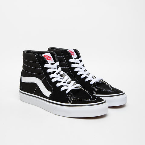 SK8-HI BLACK/WHITE UNISEX SNEAKERS IN LEATHER AND FABRIC