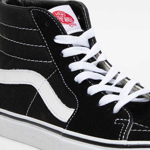 SK8-HI BLACK/WHITE UNISEX SNEAKERS IN LEATHER AND FABRIC