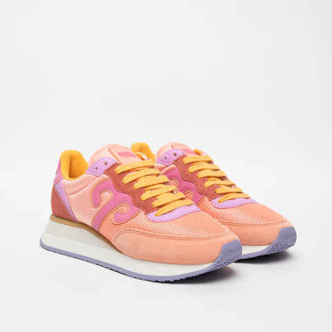 MASTER SPORT ROSA ARANCIO SNEAKERS DONNA IN PELLE E TESSUTO