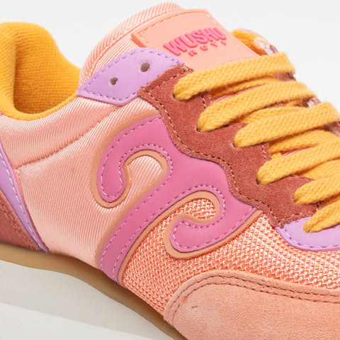 MASTER SPORT ROSA ARANCIO SNEAKERS DONNA IN PELLE E TESSUTO