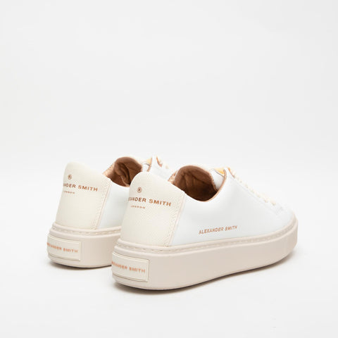 LONDON WHITE CREAM SNEAKERS DONNA IN PELLE