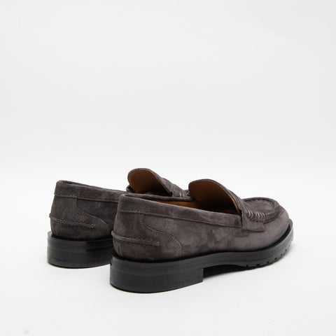 87C6 GRAFITE MOCASSINO DONNA IN PELLE