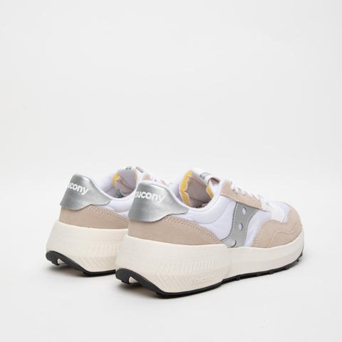 JAZZ NXT WHITE SILVER SNEAKERS DONNA IN PELLE