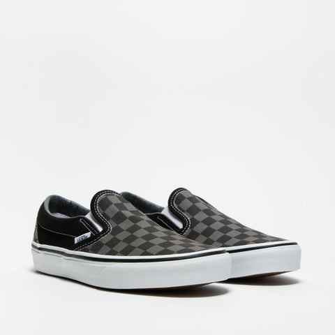 CLASSIC SLIP ON BLACK CHECKERBOARD SNEAKERS UNISEX IN TESSUTO