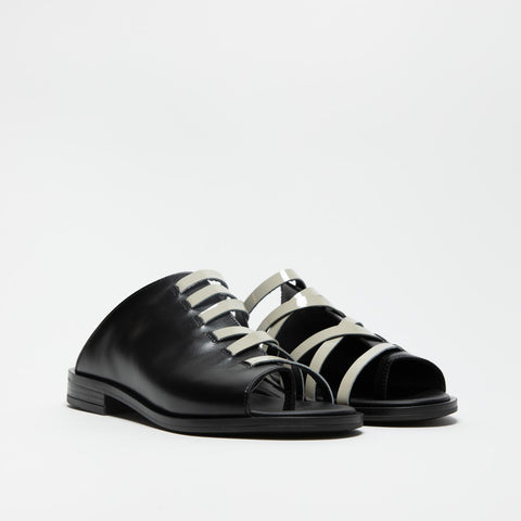 SC03 NERO  CIABATTA DONNA IN PELLE