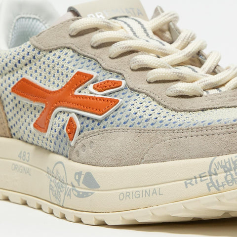 NOUS BEIGE SNEAKERS UOMO IN PELLE