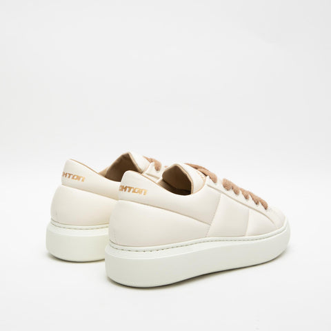 210-D CREAM SNEAKERS DONNA IN PELLE