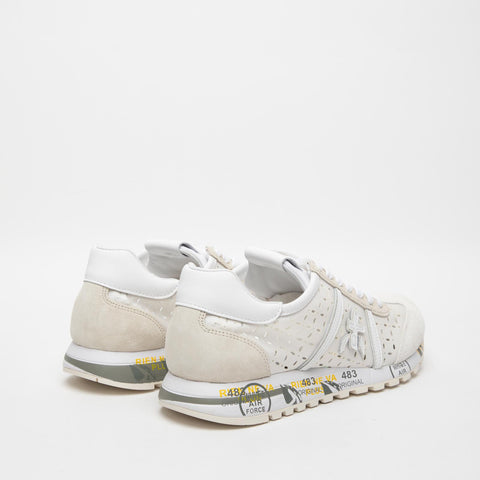 LUCYD BEIGE SNEAKERS DONNA IN PELLE E TESSUTO