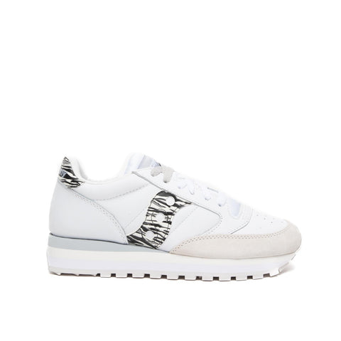 JAZZ TRIPLE WHITE ZEBRA SNEAKERS DONNA IN PELLE