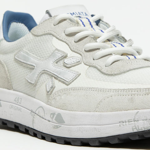 NOUS BIANCO SNEAKERS UOMO IN PELLE