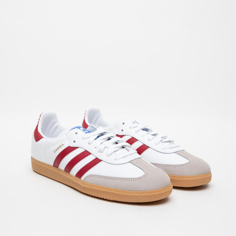 SAMBA OG BIANCO/ROSSO SNEAKERS UNISEX IN PELLE E SIMILPELLE