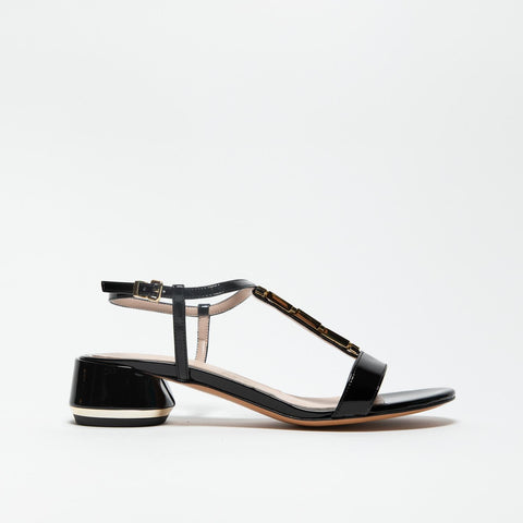 5303 NERO SANDALO DONNA IN VERNICE