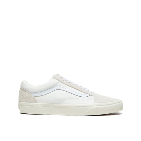 OLD SKOOL MONO CHECKERBOARD WHITE SNEAKERS UNISEX IN PELLE