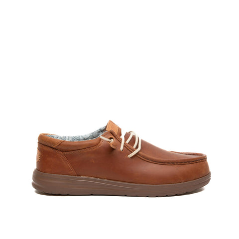 WALLY GRIP BROWN SNEAKERS UOMO IN PELLE