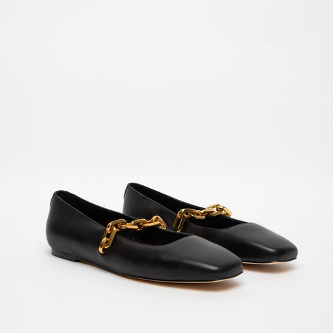 BALLERINA BLACK DONNA IN PELLE