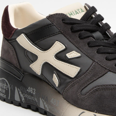 MICK GREY 6872 SNEAKERS UOMO IN PELLE