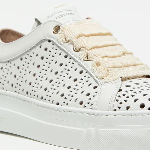 VITELLO BIANCO SNEAKERS DONNA IN PELLE