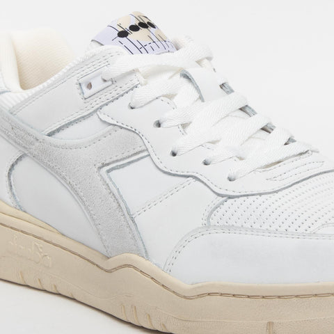 B.560 USED WHITE SNEAKERS UOMO IN PELLE