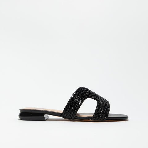 AV6801 SOFT NERO CIABATTA DONNA IN STRASS