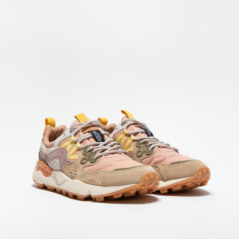 YAMANO 3 LIGHT BROWN ROSE SNEAKERS DONNA IN PELLE
