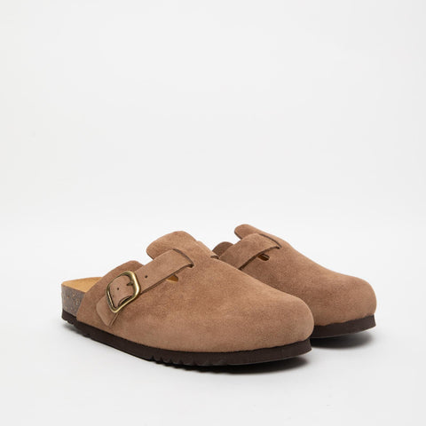 FEA NEW F TAUPE SABOT DONNA IN PELLE