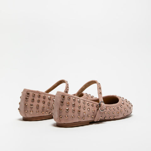 V250534 OLD PINK BALLERINA DONNA IN PELLE