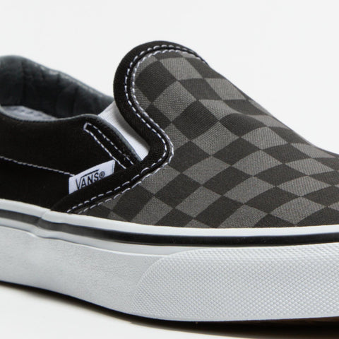 CLASSIC SLIP ON BLACK CHECKERBOARD SNEAKERS UNISEX IN TESSUTO