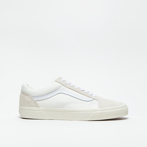 OLD SKOOL MONO CHECKERBOARD WHITE SNEAKERS UNISEX IN PELLE