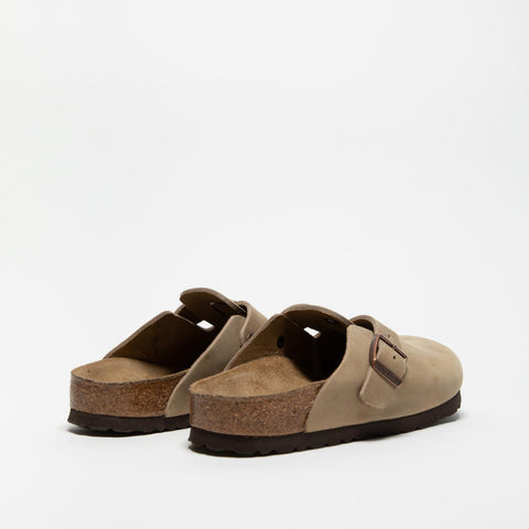 BOSTON TABACCO BROWN SABOT UNISEX IN PELLE 0960813 BEIGE BIRKENSTOCK 