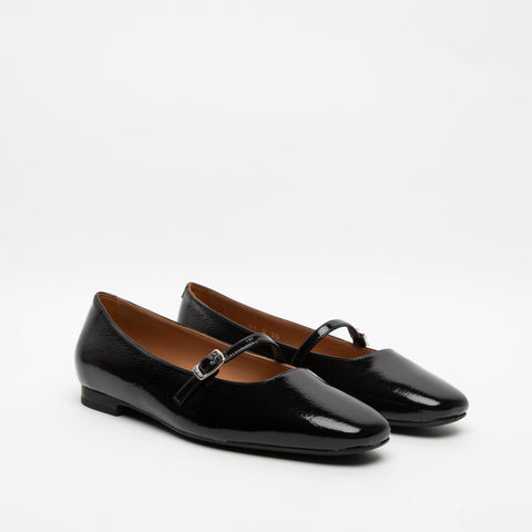 91J0 BLACK BALLERINA DONNA IN PELLE VERNICIATA