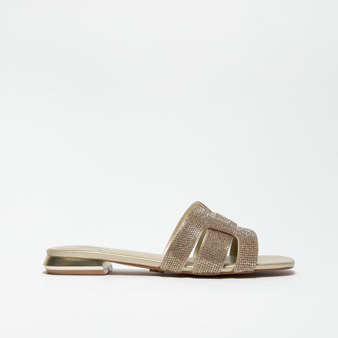 AV6811 GOLD CIABATTA DONNA CON STRASS