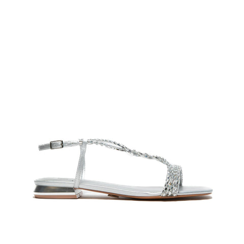 AV6812 SILVER SANDALO DONNA CON STRASS