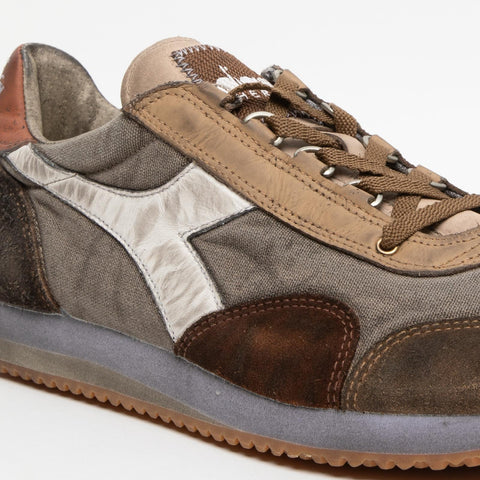 EQUIPE DIRTY SW EVO BROWN SNEAKERS UOMO IN PELLE